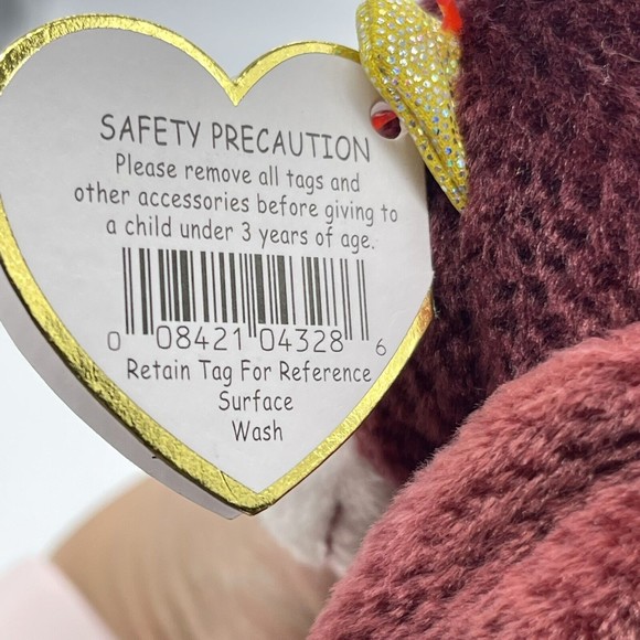 TY Beanie Baby THE MONKEY Chinese Zodiac Stuffed Plush Animal Toy With Hang Tag - Picture 7 of 8